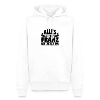 Alles wird gut Franz ist jetzt da - Männer Premium Bio Hoodie - Weiß - Vorne - Nico (187cm)
