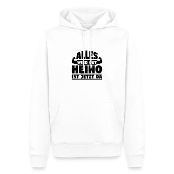 Alles wird gut Heino ist jetzt da - Männer Premium Bio Hoodie - Weiß - Vorne - Nico (187cm)
