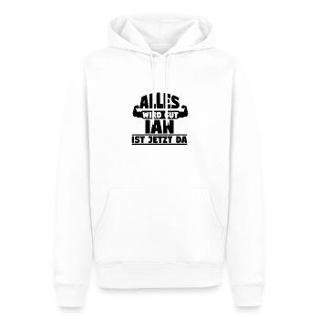 Alles wird gut Ian ist jetzt da - Männer Premium Bio Hoodie - Weiß - Vorne - Nico (187cm)