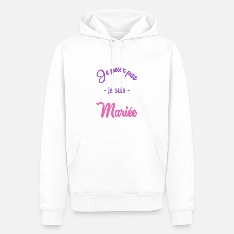 FUTURE MARIEE. EVJF. MARIEE - Sweat à capuche Premium bio Homme - blanc