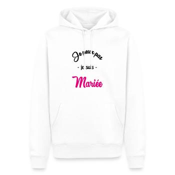 MARIEE. FUTURE MARIEE. EVJF. TEAM. TEAM MARIEE - Sweat à capuche Premium bio Homme - blanc - Devant - Nico (187cm)