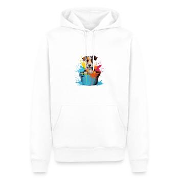Foxterrier Hund Hunderasse - Männer Premium Bio Hoodie - Weiß - Vorne - Nico (187cm)