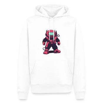 Costume fantaisie high-tech du futur - Sweat à capuche Premium bio Homme - blanc - Devant - Nico (187cm)