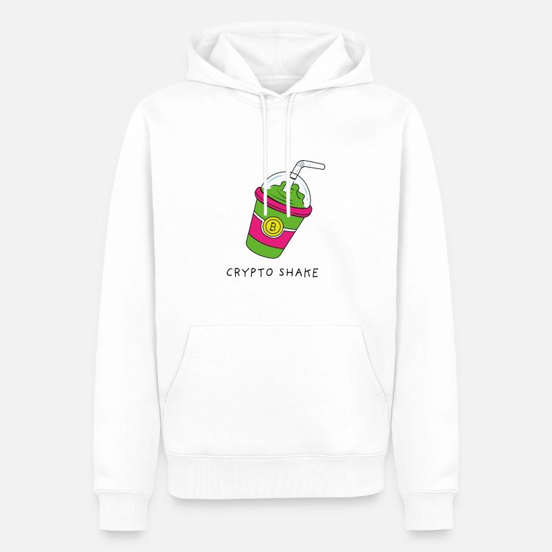 Bitcoin Ethereum Kryptowährungen Shake - Männer Premium Bio Hoodie - Weiß