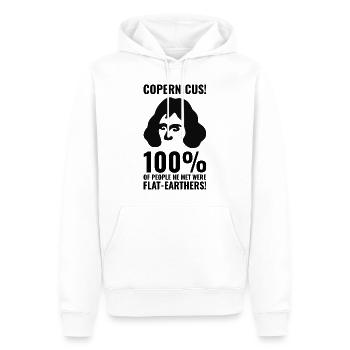 Copernic contre les Terriens plats - Sweat à capuche Premium bio Homme - blanc - Devant - Nico (187cm)