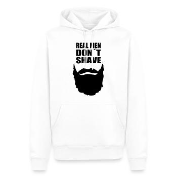 barbe moustache drôle dire drôle dictons - Sweat à capuche Premium bio Homme - blanc - Devant - Nico (187cm)