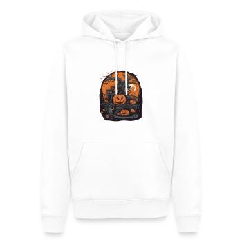Kürbishaus Halloween Gruselig - Männer Premium Bio Hoodie - Weiß - Vorne - Nico (187cm)