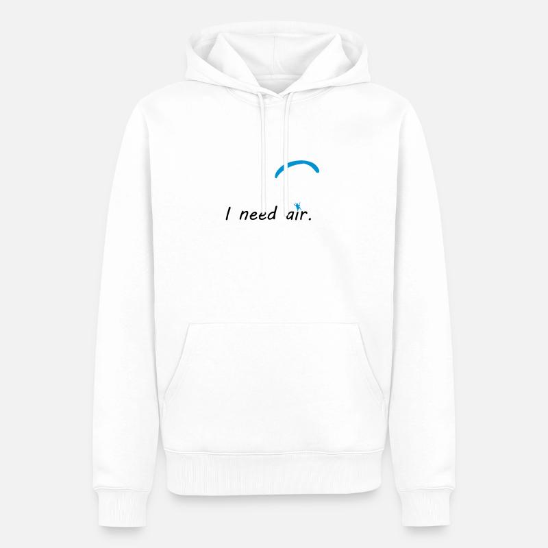 i need air. - Paragliding - Männer Premium Bio Hoodie - Weiß
