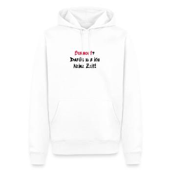 Burnout - Männer Premium Bio Hoodie - Weiß - Vorne - Nico (187cm)