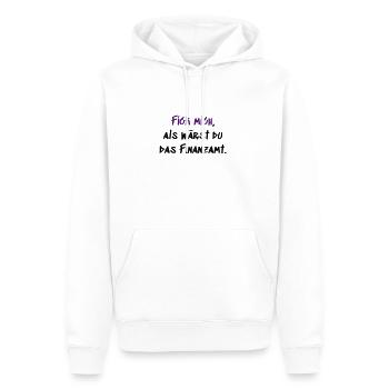 Finanzamt - Männer Premium Bio Hoodie - Weiß - Vorne - Nico (187cm)