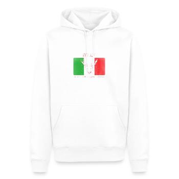 La faune et la flore de l’Italie Faune et la flore de l’Italie - Sweat à capuche Premium bio Homme - blanc - Devant - Nico (187cm)