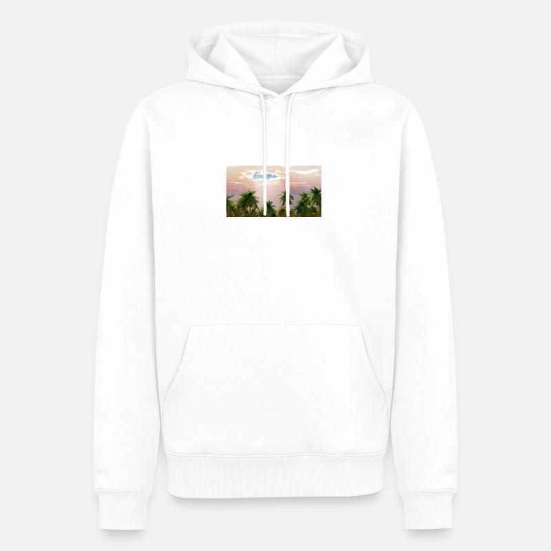 Dans la mer du Sud - Sweat à capuche Premium bio Homme - blanc