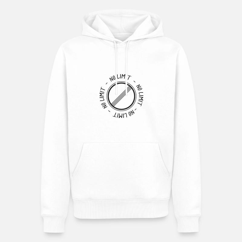 Pas de limite - Sweat à capuche Premium bio Homme - blanc