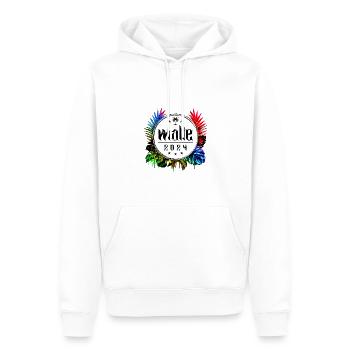 Malle 2024 Coloré - Sweat à capuche Premium bio Homme - blanc - Devant - Nico (187cm)