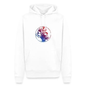 American Football Silhouette Colorful - Men’s Premium Organic Hoodie - white - Front - Nico (187cm)
