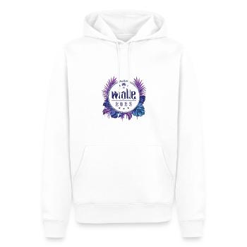 Malle 2025 - Sweat à capuche Premium bio Homme - blanc - Devant - Nico (187cm)