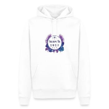 Ténérife 2025 - Sweat à capuche Premium bio Homme - blanc - Devant - Nico (187cm)