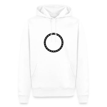 Circle Contour Empty - Men’s Premium Organic Hoodie - white - Front - Nico (187cm)