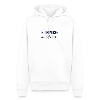 In Gedanken am Meer - Männer Premium Bio Hoodie - Weiß - Vorne - Nico (187cm)