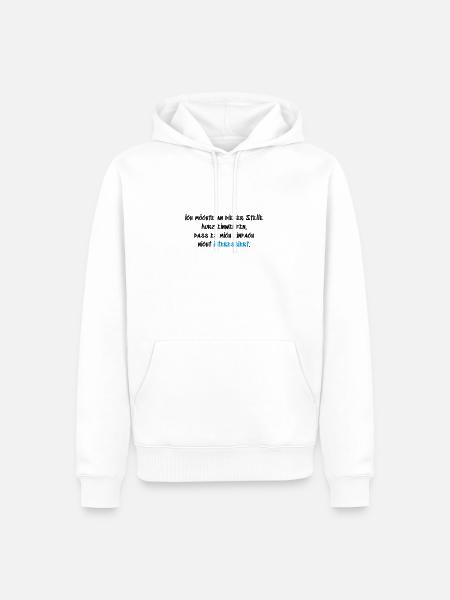 Einfach nicht interessiert - Männer Premium Bio Hoodie - Weiß