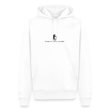You walk with your heart - Men’s Premium Organic Hoodie - white - Front - Nico (187cm)