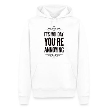 It's Monday You're Annoying - Men’s Premium Organic Hoodie - white - Front - Nico (187cm)