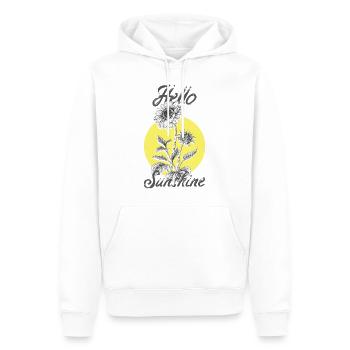 Hallo Sonnenschein Sommer - Männer Premium Bio Hoodie - Weiß - Vorne - Nico (187cm)