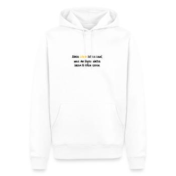 Einer Löwin - Männer Premium Bio Hoodie - Weiß - Vorne - Nico (187cm)