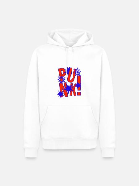 PUNK von CHEERS - Männer Premium Bio Hoodie - Weiß