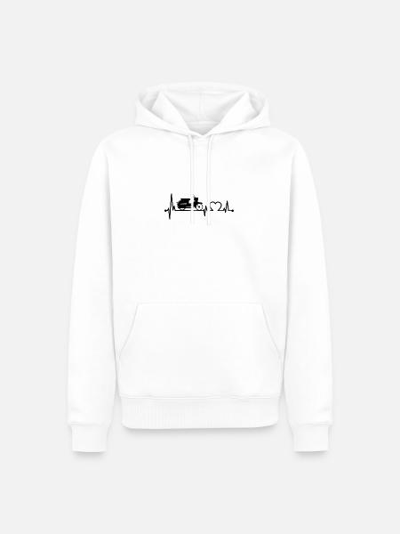 Simson Schwalbe -schwarz- - Männer Premium Bio Hoodie - Weiß
