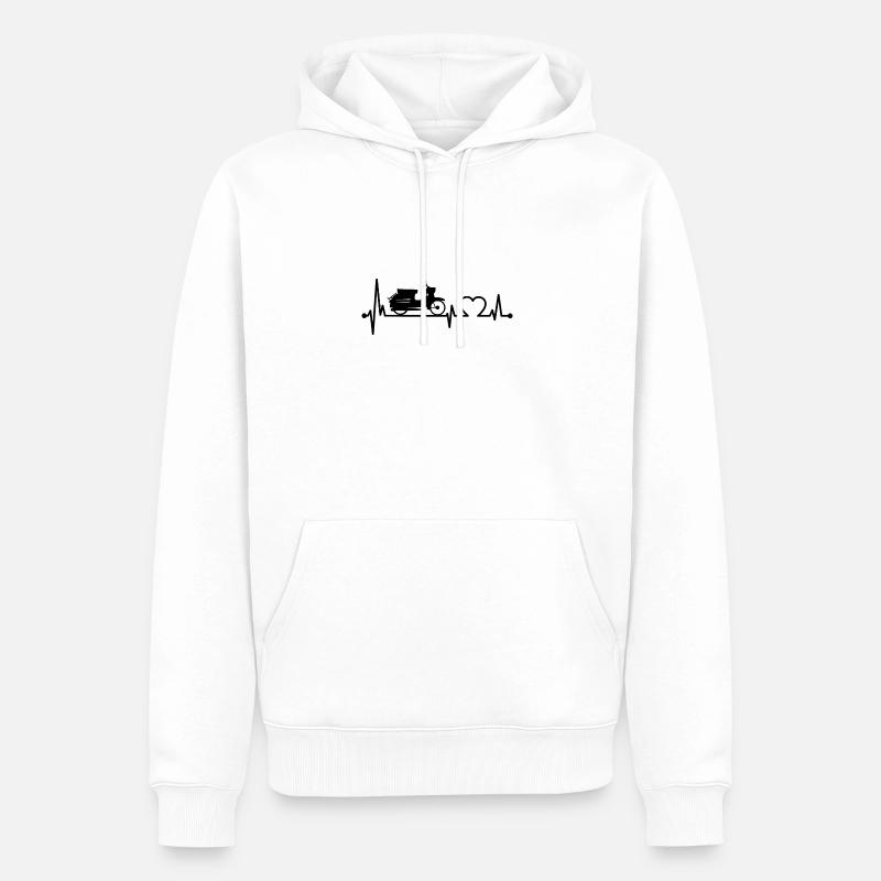 Simson Hirondelle -noir- - Sweat à capuche Premium bio Homme - blanc