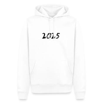 2025 Jahreszahl Datum Zahl Anno Kalenderjahr - Männer Premium Bio Hoodie - Weiß - Vorne - Nico (187cm)