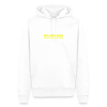 No Airbags - Sweat à capuche Premium bio Homme - blanc - Devant - Nico (187cm)