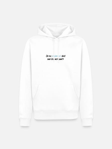 Behindert - Männer Premium Bio Hoodie - Weiß