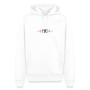 Herzschlag Werkzeug Heimwerker Handwerker - Männer Premium Bio Hoodie - Weiß - Vorne - Nico (187cm)