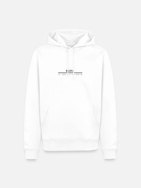 Burg Koordinaten Reise - Männer Premium Bio Hoodie - Weiß