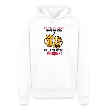 Franc Comtois Toast Alkohol Bierglas - Männer Premium Bio Hoodie - Weiß - Vorne - Nico (187cm)