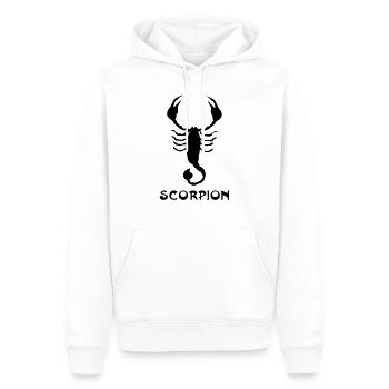 Skorpion txt - Männer Premium Bio Hoodie - Weiß - Vorne - Nico (187cm)
