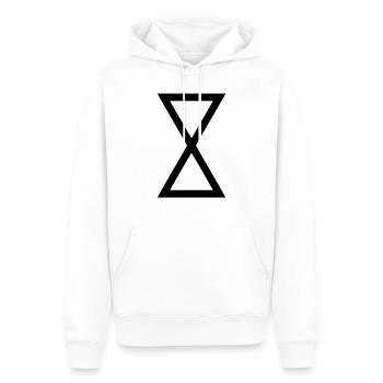 mittelalterliche alchemistische Symbol Sanduhr - Männer Premium Bio Hoodie - Weiß - Vorne - Nico (187cm)