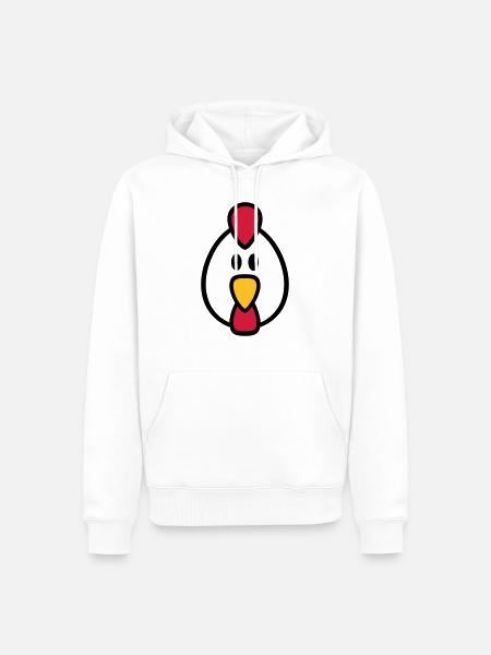 Chicken - Men’s Premium Organic Hoodie - white