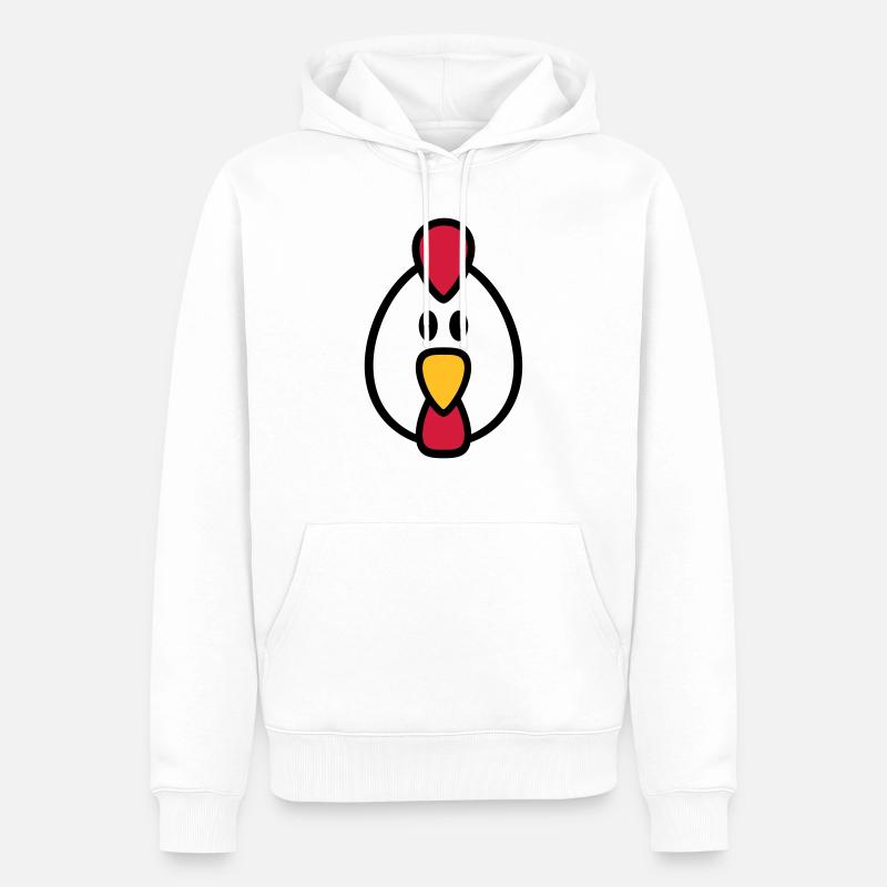 Huhn - Männer Premium Bio Hoodie - Weiß