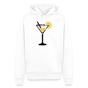 Cocktail - Sweat à capuche Premium bio Homme - blanc - Devant - Nico (187cm)
