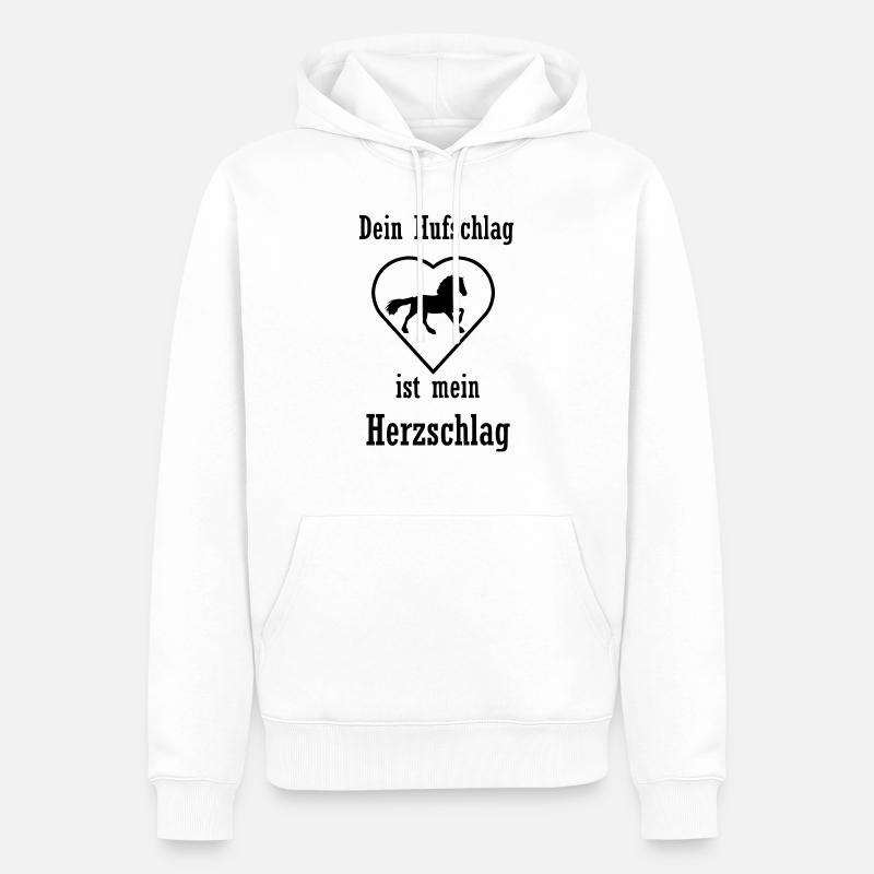 Pferde Spruch - Männer Premium Bio Hoodie - Weiß