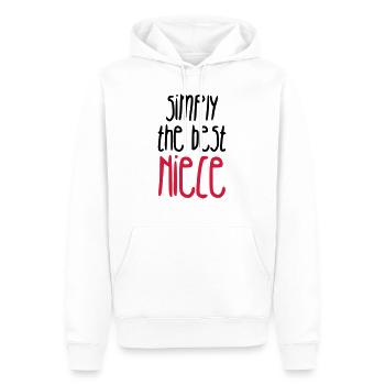 Nièce / Neveu / Oncle / Tante - Sweat à capuche Premium bio Homme - blanc - Devant - Nico (187cm)