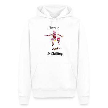 Patinage et refroidissement - Sweat à capuche Premium bio Homme - blanc - Devant - Nico (187cm)