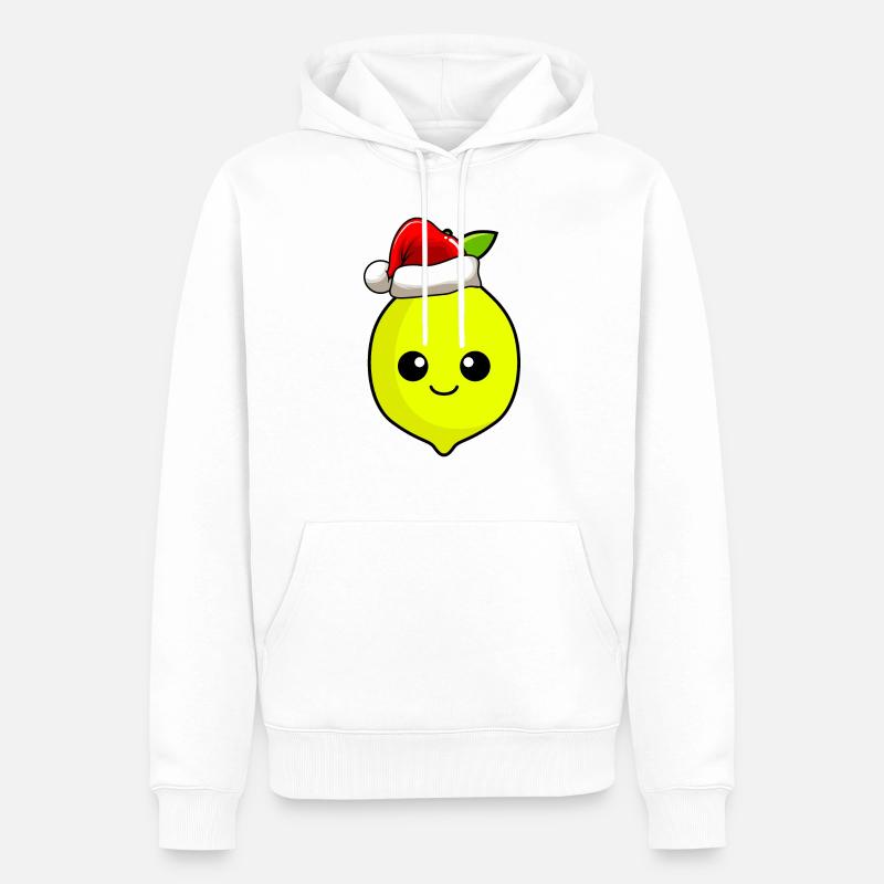 Lemon Christmas Comic Noël - Sweat à capuche Premium bio Homme - blanc