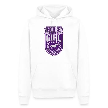 Citation de fille de cheval disant - Sweat à capuche Premium bio Homme - blanc - Devant - Nico (187cm)