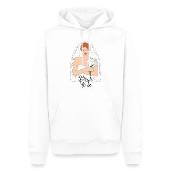 bride to be braun 2 - Männer Premium Bio Hoodie - Weiß - Vorne - Nico (187cm)