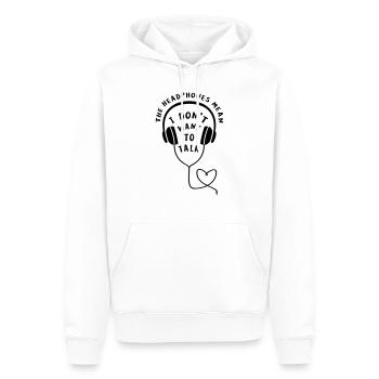 Kopfhörer wollen nicht reden - Funny Gamer Gaming - Männer Premium Bio Hoodie - Weiß - Vorne - Nico (187cm)