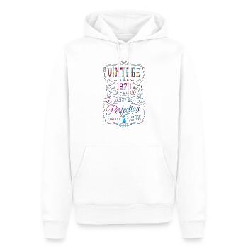 1970 Vintage Retro 70er Jahre 50 geboren Geburtstag - Männer Premium Bio Hoodie - Weiß - Vorne - Nico (187cm)